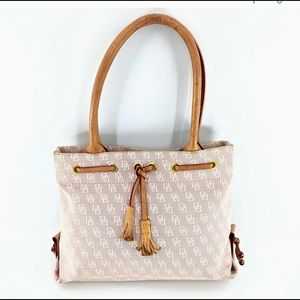 Dooney & Bourke | Mini Pink Canvas Tassel Tote